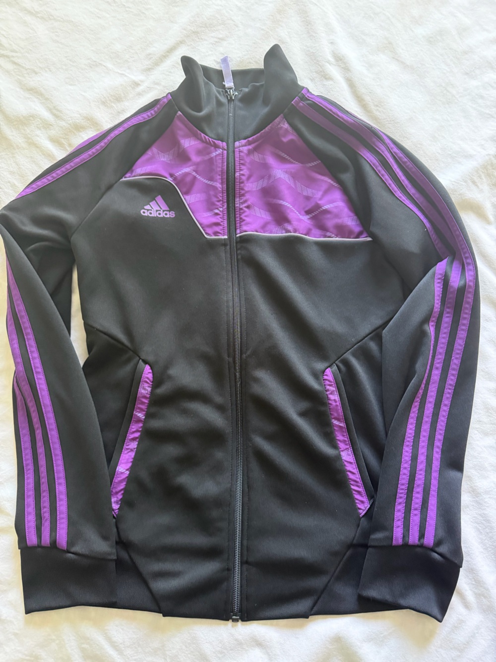 adidas Black and Purple Women’s Bomber Track Jacket